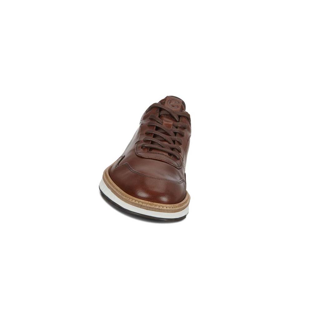 Men's Ecco St.1 Hybrid Sneakers Brown | Canada 646JPQ